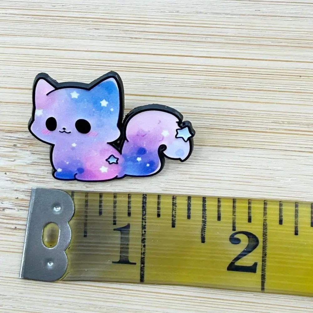Kawaii Pastel Rainbow Galaxy Cat Enamel Pin